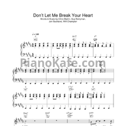 Ноты Coldplay - Don't let it break your heart