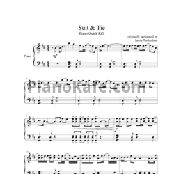 Ноты Justin Timberlake feat. Jay-Z - Suit & tie - предпросмотр