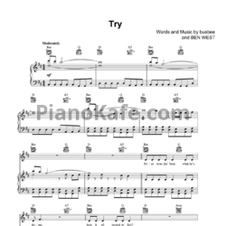 Ноты Pink - Try (Версия 3) - предпросмотр