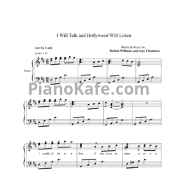 Ноты Robbie Williams - I Will Talk Hollywood Will Listen - предпросмотр