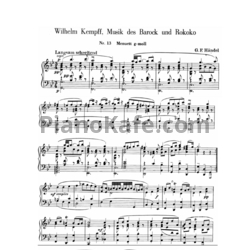 Ноты Георг Гендель - Менуэт соль минор - предпросмотр