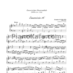 Ноты Д. Скарлатти - Соната K16 - предпросмотр