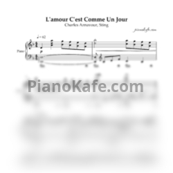 Ноты Charles Aznavour, Sting - L'amour C'est Comme Un Jour - предпросмотр