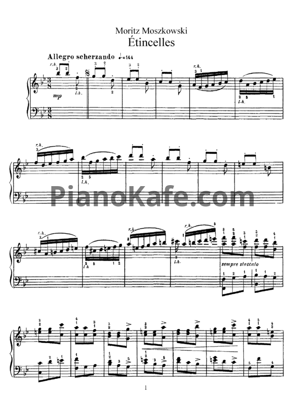 Ноты Мориц Мошковский - Enticelles - PianoKafe.com