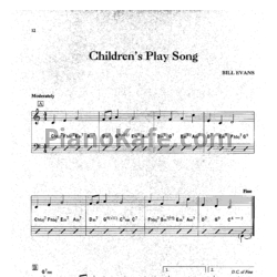 Ноты Bill Evans - Children's play song - предпросмотр