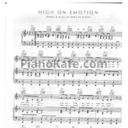 Ноты Chris de Burgh - High on emotion - предпросмотр