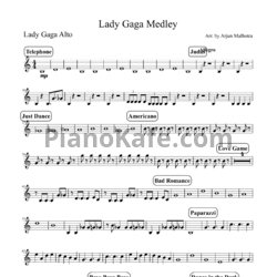 Ноты Lady GaGa - Lady Gaga Medley (Смесь) - предпросмотр