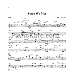 Ноты Bill Evans - Since we met - предпросмотр