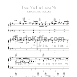 Ноты Bon Jovi - Thank you for loving me - предпросмотр