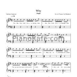 Ноты Sabrina Carpenter - Why - предпросмотр