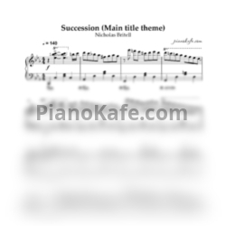 Ноты Nicholas Britell - Succession (Main title theme). Easy piano cover - предпросмотр