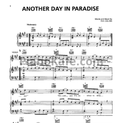 Ноты Phil Collins - Another day in paradise - предпросмотр