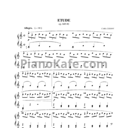 Ноты Карл Черни - Этюд №2 (Соч. 849, №1) - предпросмотр