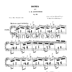 Ноты Луи Моро Готшалк - Danza (Op. 33) - предпросмотр