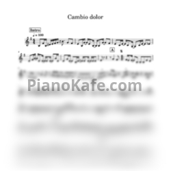 Ноты Natalia Oreiro - Cambio dolor (Переложение для трубы) - предпросмотр