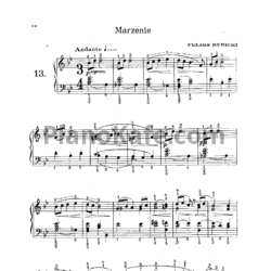 Ноты Ф. Рыбицкий - Marzenie (Мечтатель) - предпросмотр