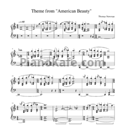 Ноты Thomas Newman - Any other name (American beauty theme) - предпросмотр