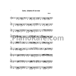Ноты Akon - Sorry, blame it on me - предпросмотр