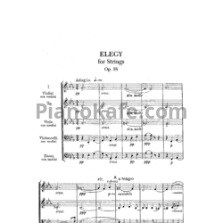 Ноты Эдуард Элгар - Элегия (Партитура, Op. 58) - предпросмотр