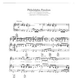 Ноты Elton John - Philadelphia freedom - предпросмотр