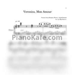 Ноты Francis Goya - Veronica, Mon Amour (Solo piano) - предпросмотр