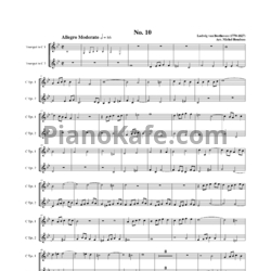 Ноты Л. В. Бетховен - Fifteen Fugues for Brass No.10 - предпросмотр