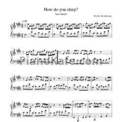 Ноты Sam Smith - How do you sleep? - предпросмотр