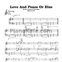 Ноты U2 - Love and peace or else - предпросмотр