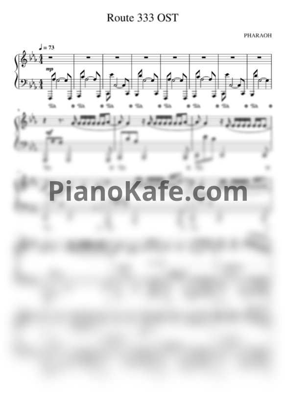 Ноты PHARAOH - Route 333 OST - PianoKafe.com