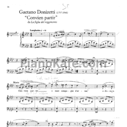 Ноты Gaetano Donizetti - "Convien partir" da La figlia del reggimento - предпросмотр