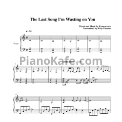 Ноты Evanescence - The last song I'm wasting on you - предпросмотр