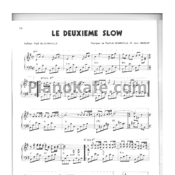Ноты Paul de Senneville - Le deuxieme slow - предпросмотр