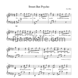 Ноты Ava Max - Sweet but psycho - предпросмотр