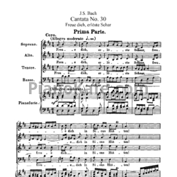 Ноты И. Бах - Кантата №30 "Freue dich, erloste Schar" (BWV 30) - предпросмотр