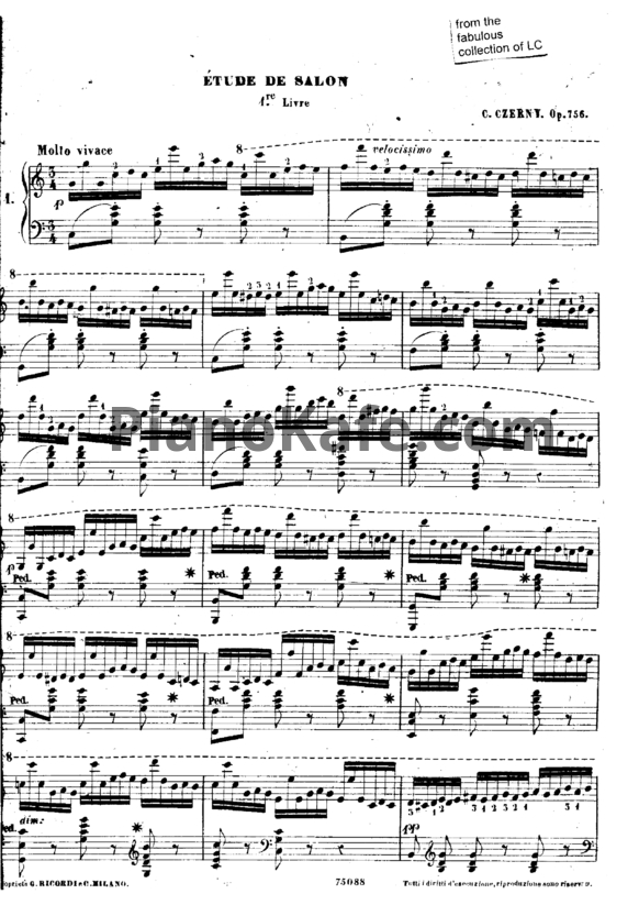 Ноты Карл Черни - 3 салонных этюда (Оp. 756) - PianoKafe.com