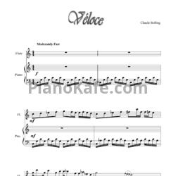 Ноты Claude Bolling - Véloce (Jazz Flute and Piano) - предпросмотр