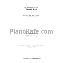Ноты Ariana Grande - Tattooed Heart - предпросмотр
