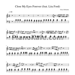 Ноты Ozzy Osbourne feat. Lita Ford - Close my eyes forever - предпросмотр