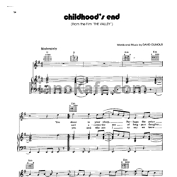 Ноты Pink Floyd - Childhood's end - предпросмотр
