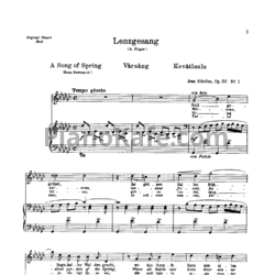 Ноты Ян Сибелиус - 6 песен для голоса и фортепиано (Op. 50) - предпросмотр