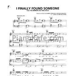 Ноты Bryan Adams & Barbara Streisand - I finally found someone - предпросмотр