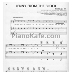 Ноты Jennifer Lopez - Jenny from the block - предпросмотр