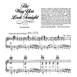 Ноты Frank Sinatra - The way you look tonight - предпросмотр