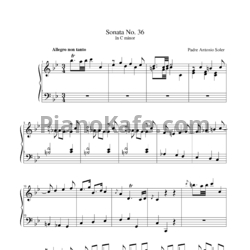 Ноты Antonio Soler - Sanata No. 36 in C minor - предпросмотр