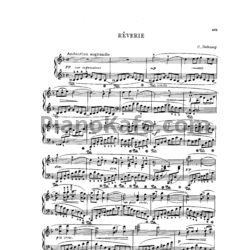 Ноты Claude Debussy - Reverie - предпросмотр