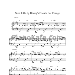 Ноты Disney's friends for change - Send it on - предпросмотр