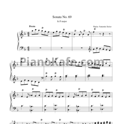 Ноты Antonio Soler - Sonata No. 69 in F major - предпросмотр