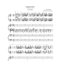 Ноты М. Бурштин - Ostinato Buffo (для фортепиано в 6 рук) - предпросмотр