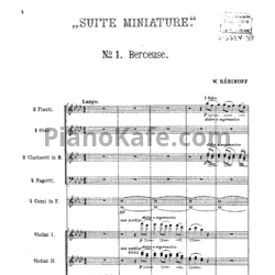Ноты Владимир Ребиков - Suite miniature (Партитура) - предпросмотр