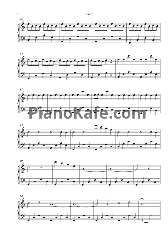 Ноты Jan Kaczmarek - Goodbye - PianoKafe.com